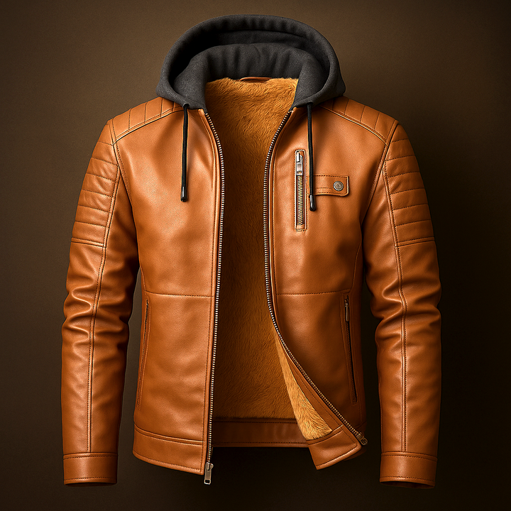 Wilfredo – Leather Hooded Jacket