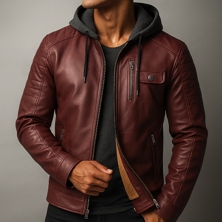 Wilfredo – Leather Hooded Jacket