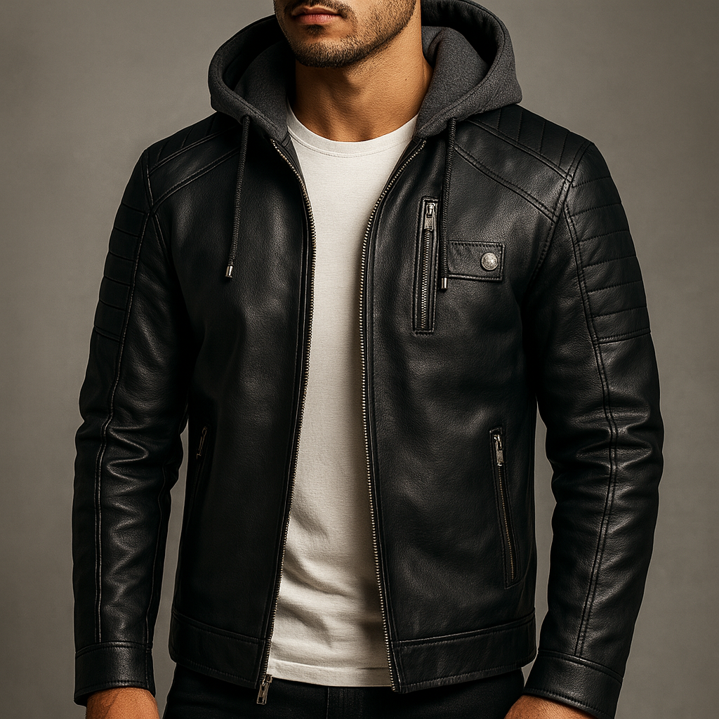 Wilfredo – Leather Hooded Jacket