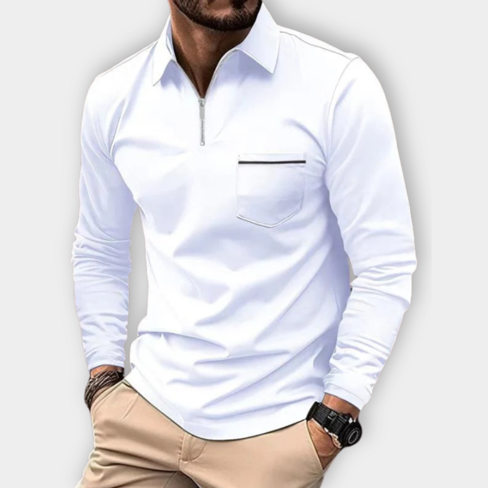 Maximus | Sleek Zip-Up Collared Shirt