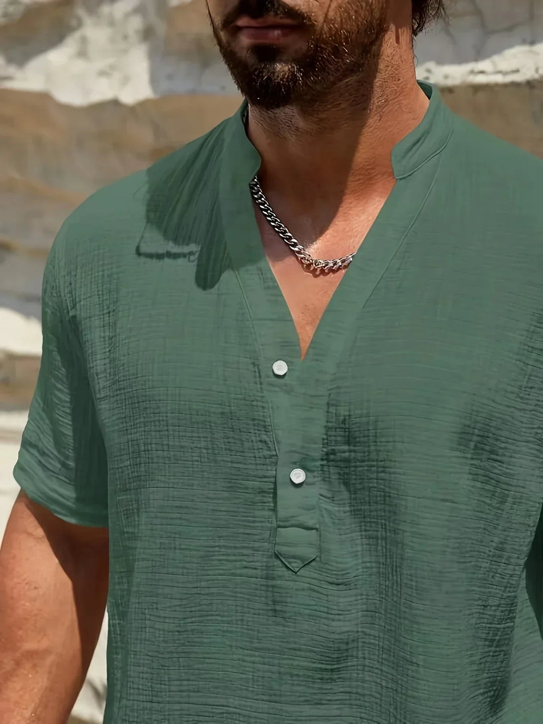 Scott | Cozy Stand-Collar Summer Shirt
