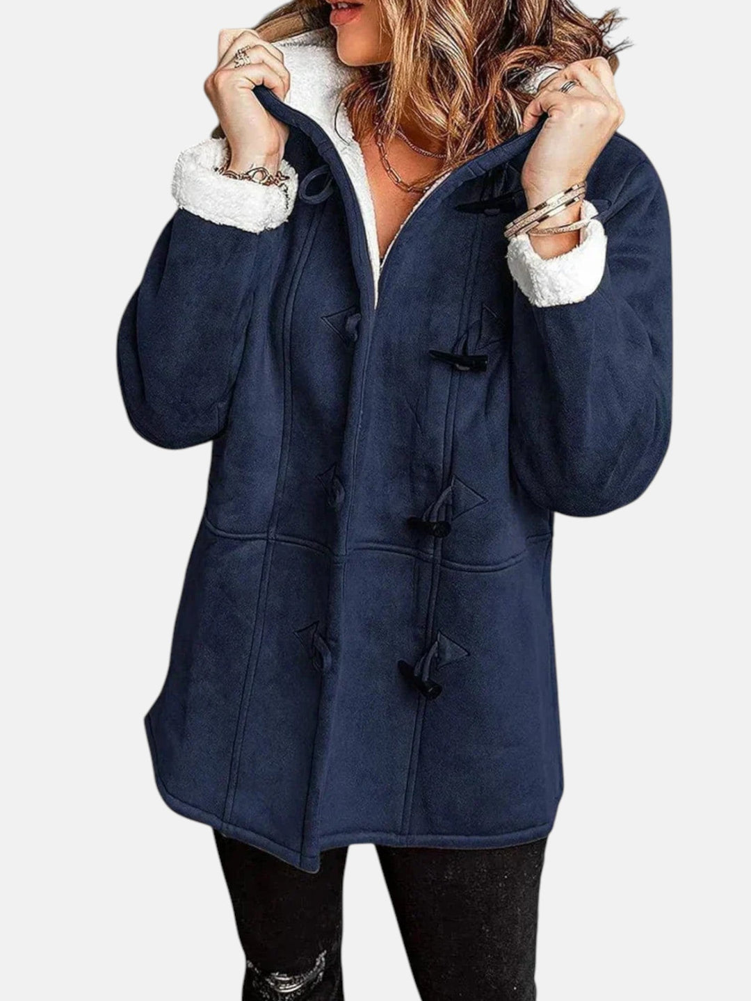 Salma™ | Cozy Fleece-Lined Toggle-Front Duffle Coat